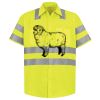 Men's High Visibility Safety Short Sleeve Work Shirt Thumbnail