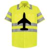 Men's High Visibility Safety Short Sleeve Work Shirt Thumbnail