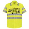 Men's High Visibility Safety Short Sleeve Work Shirt Thumbnail