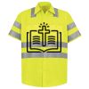 Men's High Visibility Safety Short Sleeve Work Shirt Thumbnail