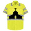 Men's High Visibility Safety Short Sleeve Work Shirt Thumbnail