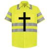 Men's High Visibility Safety Short Sleeve Work Shirt Thumbnail