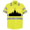 Men's High Visibility Safety Short Sleeve Work Shirt Thumbnail