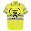 Men's High Visibility Safety Short Sleeve Work Shirt Thumbnail