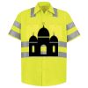 Men's High Visibility Safety Short Sleeve Work Shirt Thumbnail