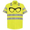 Men's High Visibility Safety Short Sleeve Work Shirt Thumbnail