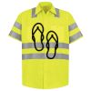Men's High Visibility Safety Short Sleeve Work Shirt Thumbnail