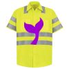 Men's High Visibility Safety Short Sleeve Work Shirt Thumbnail