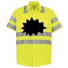 Men's High Visibility Safety Short Sleeve Work Shirt Thumbnail
