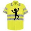 Men's High Visibility Safety Short Sleeve Work Shirt Thumbnail