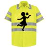 Men's High Visibility Safety Short Sleeve Work Shirt Thumbnail