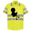 Men's High Visibility Safety Short Sleeve Work Shirt Thumbnail