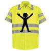 Men's High Visibility Safety Short Sleeve Work Shirt Thumbnail