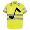 Men's High Visibility Safety Short Sleeve Work Shirt Thumbnail